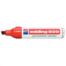 Edding - Marcador permanente e500 rojo punta biselada