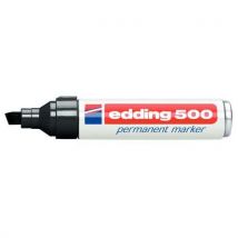 Edding - Marcador permanente e500 negro punta biselada