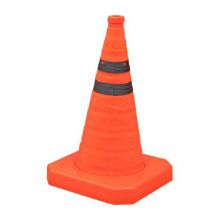 Cono Retráctil de Seguridad 50cm - Naranja - Obra y Aparcamiento - 3 Años Garantía - Viso