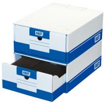 Fast - Caja de archivos con cajón alt ott: 14 cm col: azul/blanc