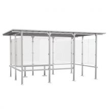 Abri Plus - Marquesina fumadores beaufortain 405x244 aluminio blanco