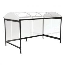 Abri Plus - Marquesina ciclos combrailles 4 m simple gris antracita