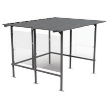 Abri Plus - Marquesina fumadores beaufortain 305x244 gris antracita