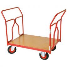 Fimm - Carro modulable rojo con 2 respaldos de tubo - 1000x700 mm - capacidad 500 kg