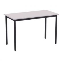 Perfecta - Mesa de restaurante colectiva 120 x 60 gris c/negra