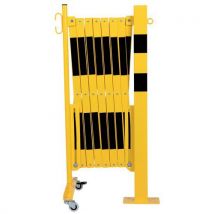 Crash Stop - Barrera extensible amarillo-negro poste 4 m 70x70 mm
