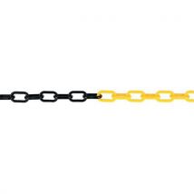 Crash Stop - Cadena de plástico de 25 m amarilla/negra