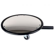 Espejo de Inspección Redondo Ø35cm con Luz y Ruedas - Aluminio y Acrílico - Extensible 40-110cm - Dancop