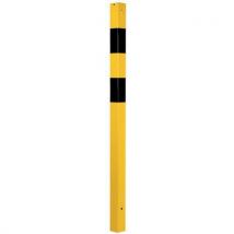 Crash Stop - Poste cuadr encastr 70x70 1400 mm ojales amarillo-negro