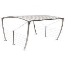 Marquesina bicicletas bombay cable inox. Aluminio blanco - Manutan