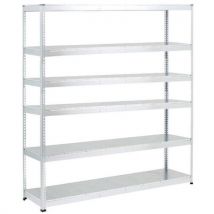 Manutan - Estantería manutan rapid 1 2440x1830x915 6 baldas metal gris