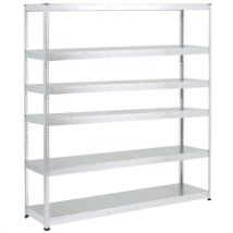 Manutan - Estantería manutan rapid 1 2440x1830x610 6 baldas metal gris