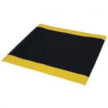 Manutan - Ml de alfombra anticansancio seguridad 91cm negro-amarillo granulosa