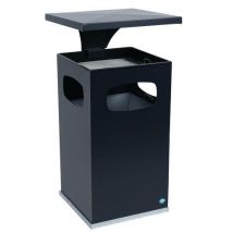 Manutan - Papelera con cenicero 72 l / antracita - manutan