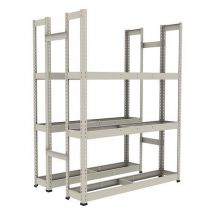 Manutan Expert - Estantería de neumáticos rapid 1 1980x2440x455 3 niv. Gris
