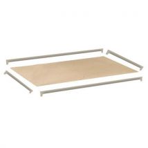 Manutan Expert - Nivel adicional de aglomerado liso gris 1830 x 610 rapid 1