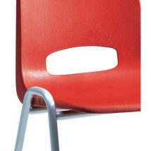 Silla 4 patas cromado casco rojo - Manutan