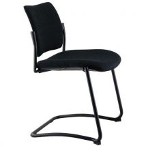 Sokoa - Chaise pied luge époxy negro alfombrasée mou