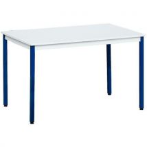 Manutan - Mesa de reuniones 140 x 70 superficie gris/patas azules