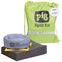 Pig - Kit absorbente 11 l comp. Portátil líquidos no agresivos