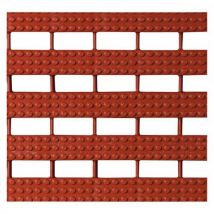 Schoeller Allibert - Baldosas enrejado color marrón-rojo