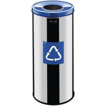 Alda - Papelera metálica de reciclaje prestige eko de 45 l - azul