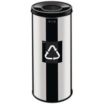 Alda - Papelera metálica de reciclaje prestige eko de 45 l - negro