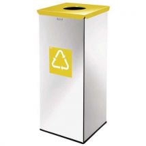 Alda - Papelera metálica de reciclaje prestige de 60 l - amarillo