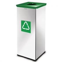 Alda - Papelera metálica de reciclaje prestige de 60 l - verde
