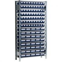 Estantería con cajas de cajone n°rec.:70/bleu/ n°rec.:40/ble - Manutan