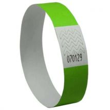 Avery - 500 pulseras irrompibles de papel tyvek verde flúor