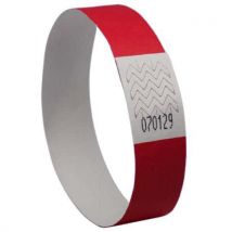 Avery - 500 pulseras irrompibles de papel tyvek rojo flúor