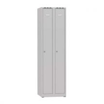 Taquilla soldada tom 2 columnas con cerradura - gris - Manutan
