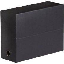Caja archivadora de cartón - 12 cm negro - Manutan