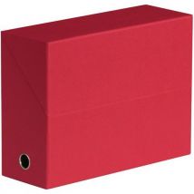 Elba - Caja clasificadora de cartón - ancho del reverso 12 cm roja
