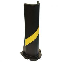 Wattelez - Ángulo fijación suelo pargom 120 mm x 500 mm negro/amarillo