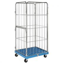 Italiana Contenitori - Roll-contenedor de 4 adrales - semiabertura abatible - 400 kg