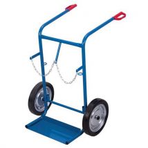 Variofit - Carretilla portabotellas para 2 botellas - ruedas de goma - 200 kg