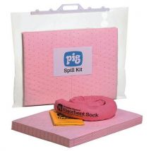 Pig - Kit de absorbentes químicos en bolsa con cierre de clip 13 l