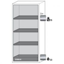 Asecos - Armario de seguridad s-classic-90 s90.196.090 blanco