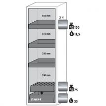 Asecos - Armario de seguridad s-classic-90 s90.196.060 blanco