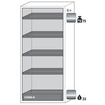 Asecos - Armario de seguridad s-classic-90 s90.196.090.wdas blanco