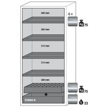 Asecos - Armario de seguridad s-classic-90 s90.196.090.wdas blanco