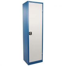 Manutan - Armario monobloque prof. 45cm al.:195cml:53cm azul/gris