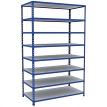 Manutan Expert - Estantería archiv rapid 2 1980x1220x610 8 baldas metal azul