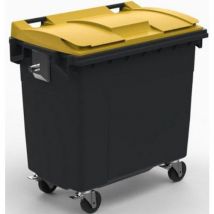 Sulo - Contenedor 770l tapa amarilla espiga metál re renforce metal