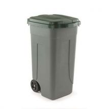 Mobil Plastic - Tapa para cubo basura recogida selectiva - verde - 100 l