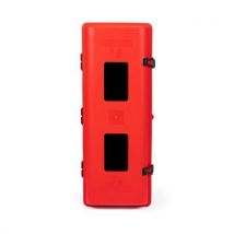 Jonesco - Caja para extintor negra con puerta roja - 9 kg - jonesco