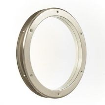 Mottez - Ojo buey redondo puerta metal niquelado mate - modelo grande