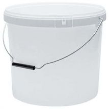 Cubo plástico pp 17 l con tapa blanca - Manutan